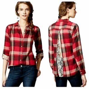 Anthropologie plaid button down